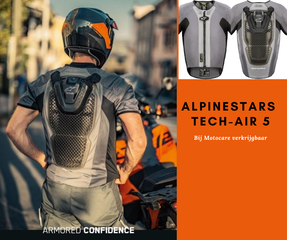Maak kennis met het Alpinestars TECH-AIR 5 Airbagsysteem, het meest geavanceerde airbagsysteem dat de veiligheid van de rijder aanzienlijk verhoogt!